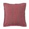 Hello Honey® 18" Red & White Gingham with Flanged Edge Woven Recycled Cotton Pillow